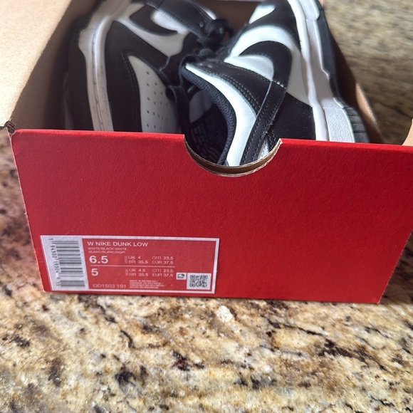 Nike Kids' Dunk Low Black White Sneakers